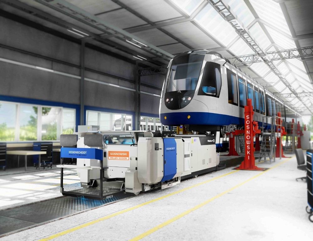 Mobilna tokarka do kolejowych zestawów kołowych