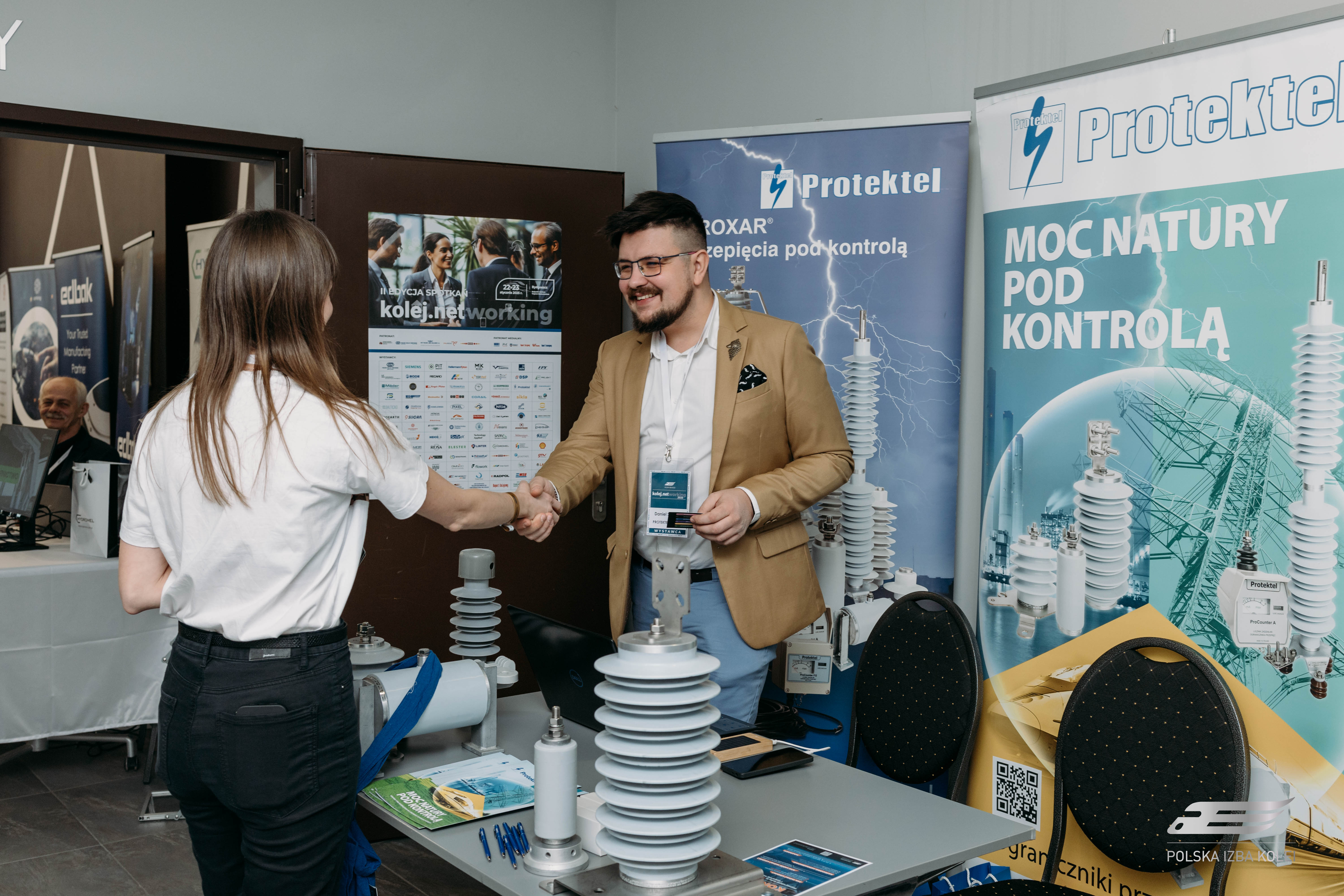 Stoisko firmy na targach KolejNet