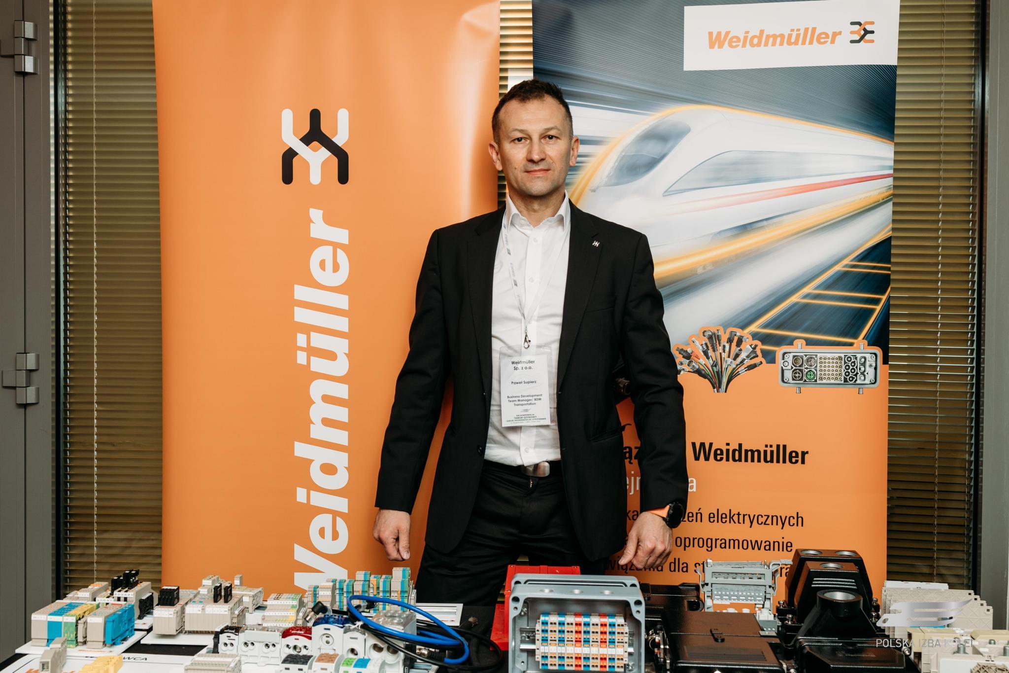 Stoisko firmy na targach KolejNet