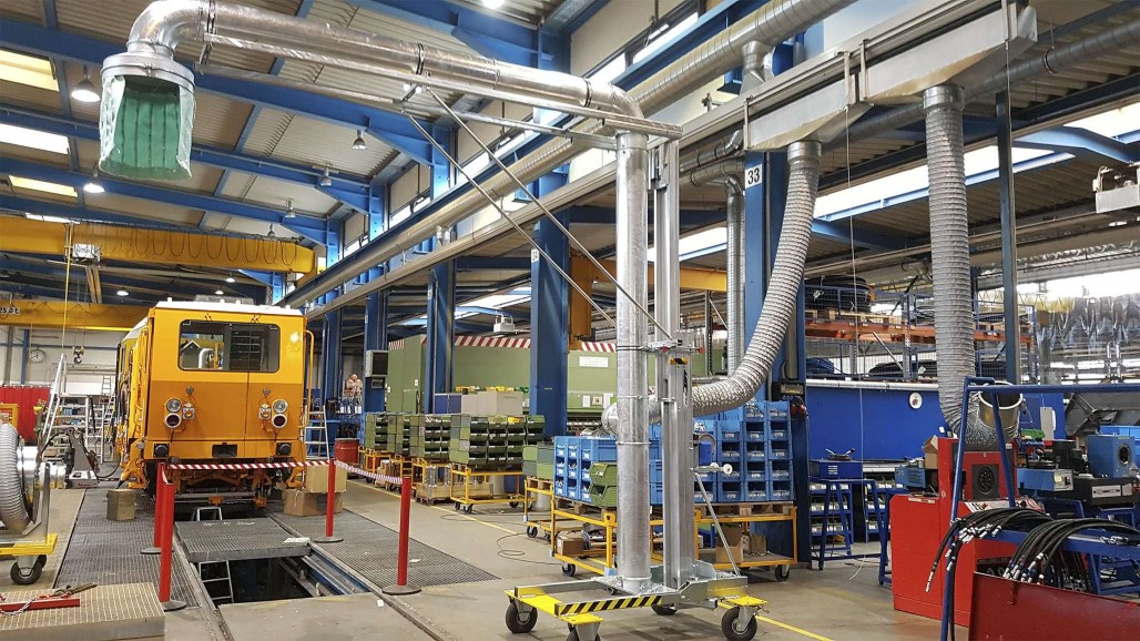 Wyciąg spalin dla kolejnictwa  